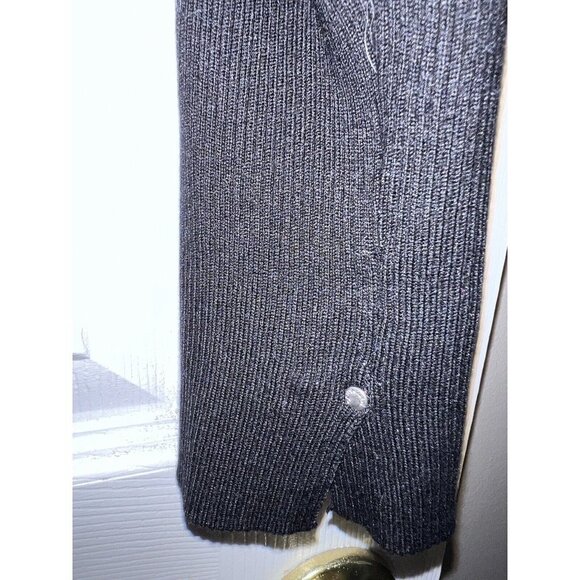 CALVIN KLEIN Women's Black Cropped Sweater Long Sleeve Pullover Ribbed - Picture 4 of 10